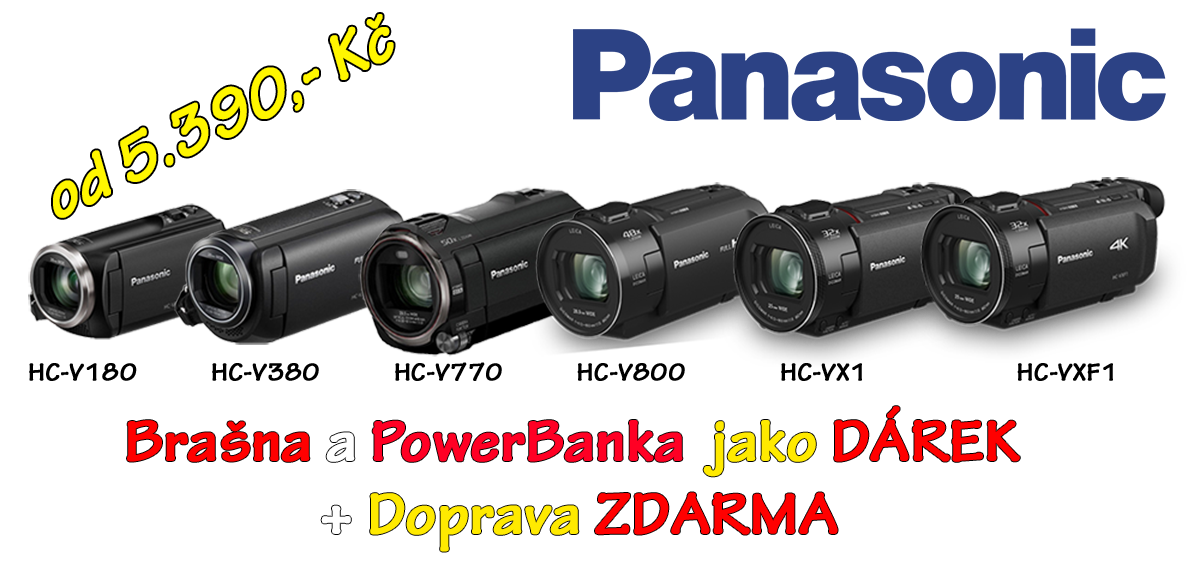 Videokamery Panasonic z podzimní akce 2018...