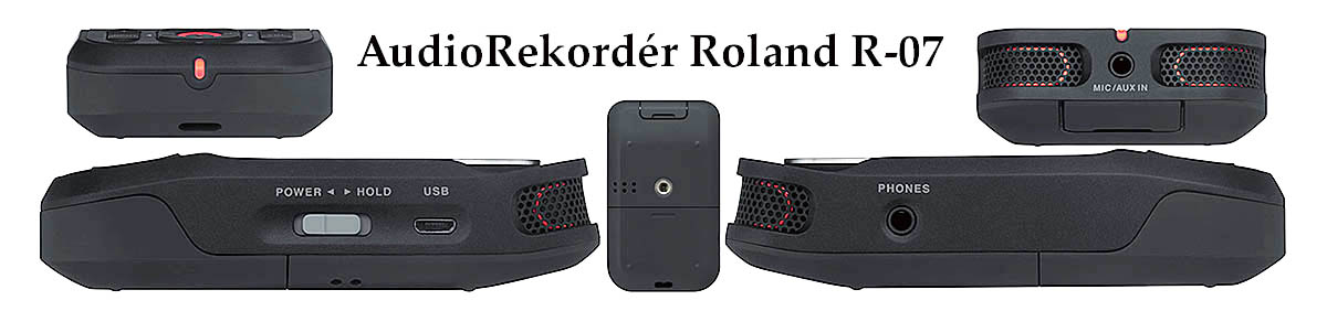 Audiorekordér Roland R-07 ve všech detailech přístroje