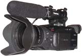 Očnice na vyšňořené kameře Canon HV30 (Kliknutí zvětší)