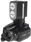 2-diodové světlo na kameře Canon HV40 (Kliknutí zvětší)