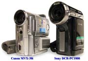 Srovnání MVX30i a PC1000 (Klikni pro zvětšení)