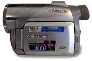 Model Panasonic NV-GS75 z boku (Klikni pro zvětšení)