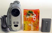 Sony kamera, Sony kazeta a Sony AKU (Klikni pro zvětšení)