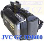 JVC GZ-HM400 v zadní perspektivě (Kliknutí zvětší)