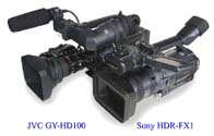 Recenzované HDV-kamery JVC a Sony (Kliknutí zvětší)