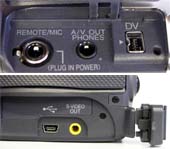 Detaily konektorů u NV-GS33 (Klikni pro zvětšení)