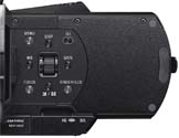 Sony VG10: detail ovládání pod LCD (Kliknutí zvětší)