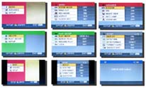Jednotlivé obrazovky nabídky MENU (Klikni pro zvětšení)