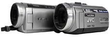 Canon HG10 a JVC HD5: srovnání strojů (Kliknutí zvětší)