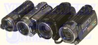 čtveřice porovnávaných videokamer (Kliknutí zvětší)