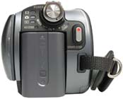 Detail videokamery Sony SR70 zezadu (Klikni pro zvětšení)