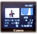 Přehrávací nabídka fotoaparátu EOS 5D (Klikni pro zvětšení)