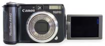 Nový Canon PS A640 s vyklopeným LCD (Klikni pro zvětšení)