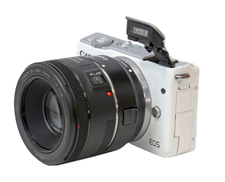Canon EOS M10 + adaptér EF EOS-M + objektiv 50mm