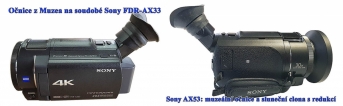 Očnice na hledáček a sluneční clona pro Sony FDR-AX