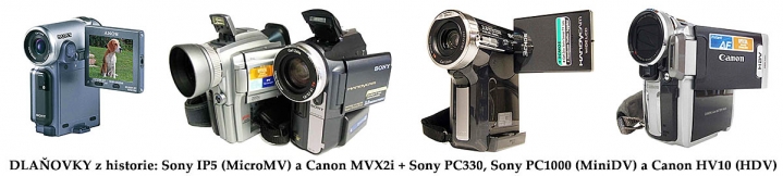 Vyspělé dlaňovky z historie Videokamer Sony a Canon