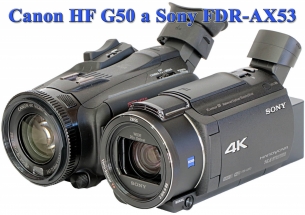 Videokamery Canon HF G50 a SOny FDR-AX53...