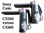 Srovnání nejnižších Videokamer Sony CX240 a CX405