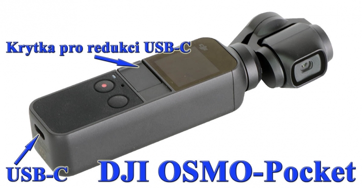 Kamerka DJI OSMO Pocket: detaily na těle strojku...