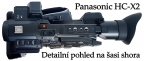 Videokamera Panasonic HC-X2/X20: detail horního šasi