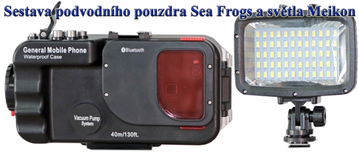 Sada podvodního pouzdra Sea Frogs a světla Meikon