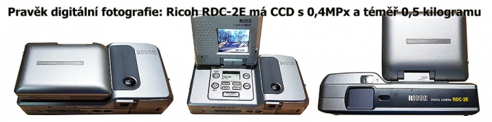 Digitální foťák RICOH RDC-2E (1996) ve 3 detailech...