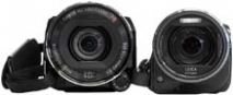 Panasonic SD700 a Canon HF S21 zepředu (Kliknutí zvětší)