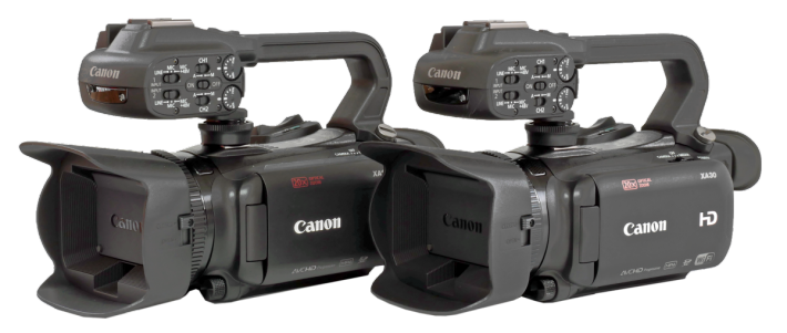 Videokamery Canon XA11 a XA30 vedle sebe: srovnání