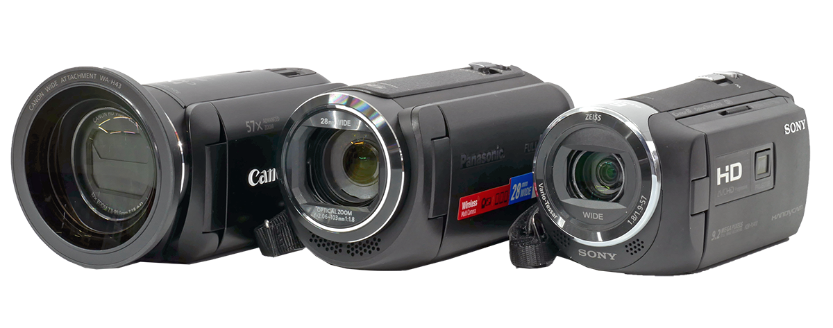Trojice spotřebních videokamer Canon-Panasonic-Sony