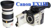 Canon EX1Hi: odnímatelný objektiv (Kliknutí zvětší)