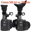 Srovnání: Canon XH A1 a XH A1s zezadu (Kliknutí zvětší)