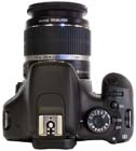 Canon EOS 550D: detail ovládání shora (Kliknutí zvětší)