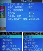 Některé nabídky na LCD PD1 (Klikni pro zvětšení)