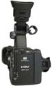 Canon XH A1: zvednutý hledáček (Kliknutí zvětší)
