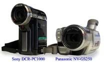 Panasonic GS250 vedle Sony PC1000 (Klikni pro zvětšení)
