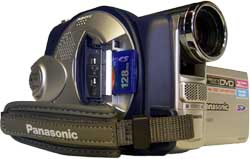 Panasonic DVD-CAM (Kliknutí zvětší detail ovládání)