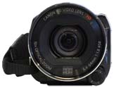Detail předního dílu kamery Canon HFS21 (Kliknutí zvětší)