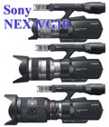 Sony VG10: tři z možných objektivů (Kliknutí zvětší)