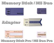 Názorné porovnání karet Memory Stick (Klikni pro zvětšení)