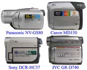 Z letošní sorty videokamer mini-DV (Klikni pro zvětšení)