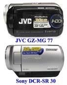 Porovnávací foto diskovek JVC a Sony (Klikni pro zvětšení)