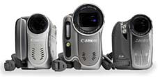 Zleva: Canon DC100, DC40 a MVX460 (Klikni pro zvětšení)