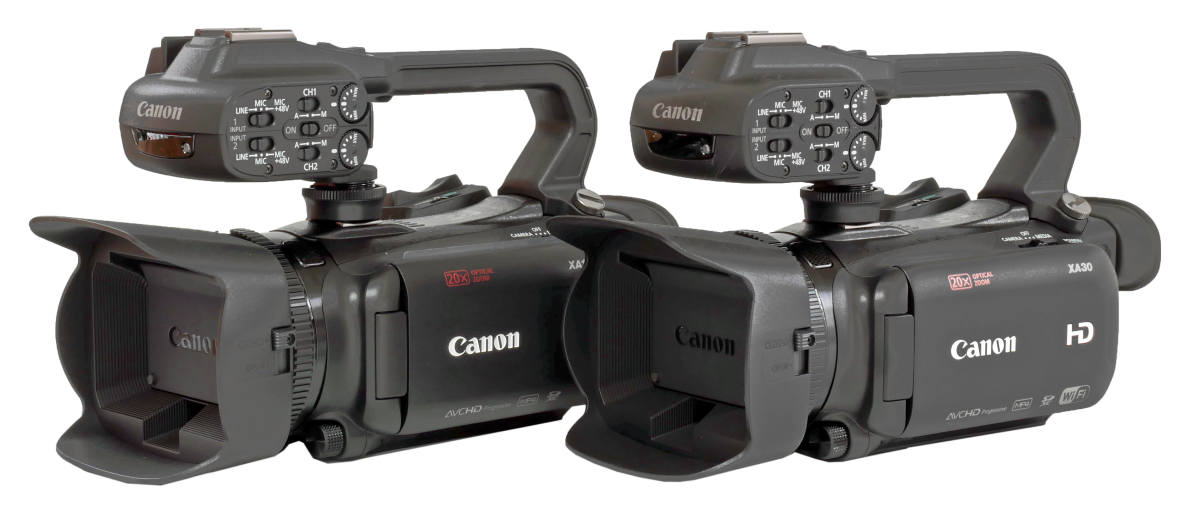 Nový a dosavadní Canon XA11 a XA30 vedle sebe...