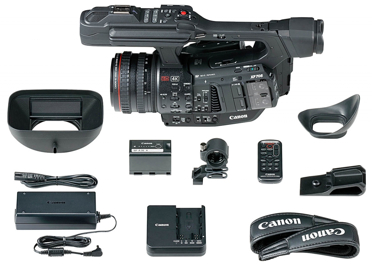 Videokamera Canon XF705: pořizovací sada od výrobce