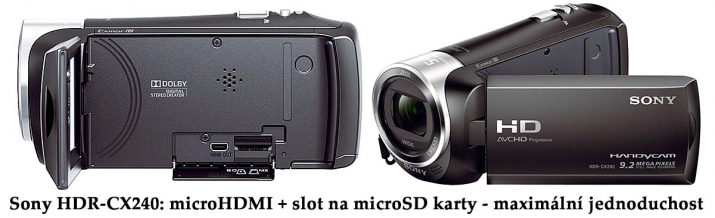 Videokamera Sony HDR-CX240: maximálně jednoduchá