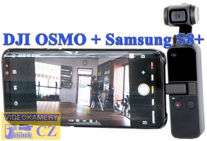 Kamerka DJI OSMo Pocket propojená s mobilem... 