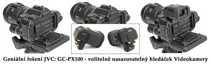 Geniální řešení JVC: Kamera PX100 s volitelným hledáčkem