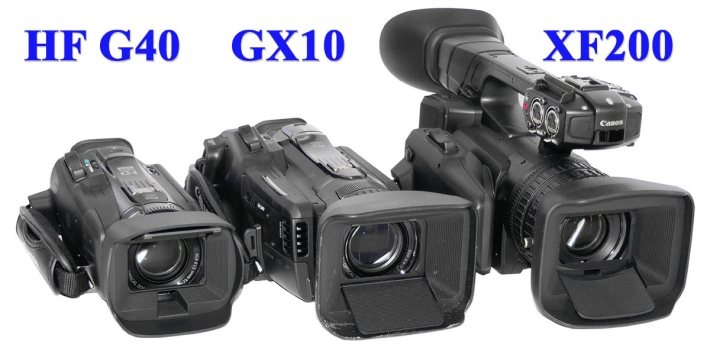 Trio poloprofesionálních videokamer Canon