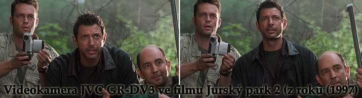 Videokamera JVC GR-DV3 ve filmu Jurský park 2...