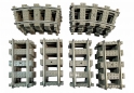 Náhradní LEGO-koleje: 16 oblouků a 32 rovných dílů... 